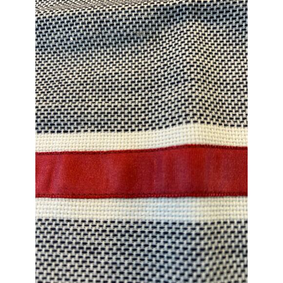 Tommy Hilfiger Ribbon Appliqué Pillow Cover Red White Blue 20x20 “Clash of ‘85” - Picture 3 of 7